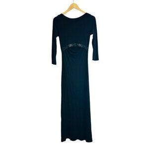 Peek-a-boo Women’s Black Dress Size Small Elegant Black Maxi Dress